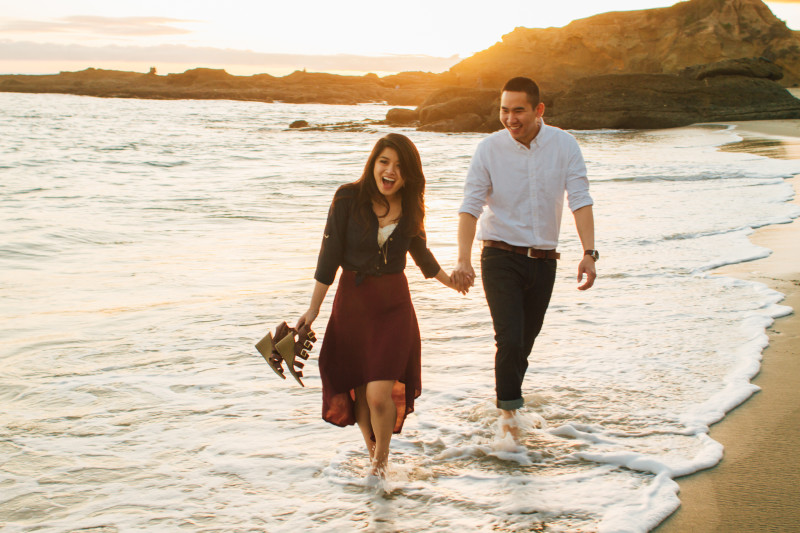 Beach Cities Engagement Session Victoria Beach Newport